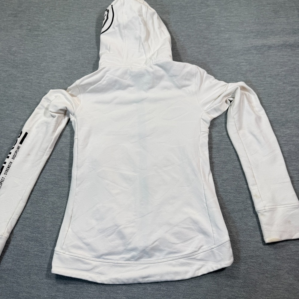 Reebok Hoodie Women XS White Full Zip UFC Fighter Performance Jacket - Picture 7 of 9